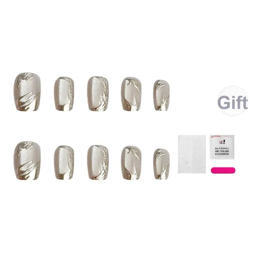 JIABITU Позолоченный 'Съемный' Стиль Nail Art Мягкий на ногтях Короткий ЛАДЬЕР Однотонный Смужка Блестки 14мм