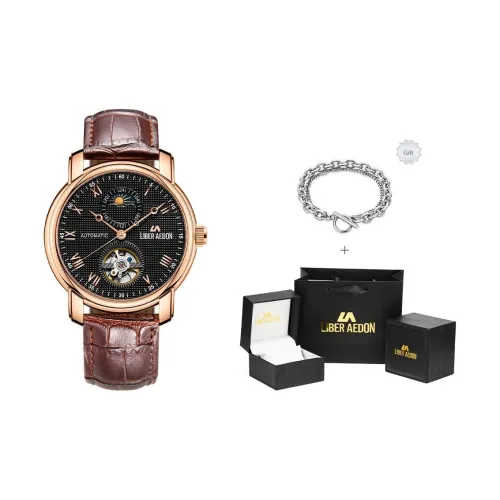 LIBER AEDON Автоматический Механический Механизм Мужские Часы 42мм*42мм*11мм Черный