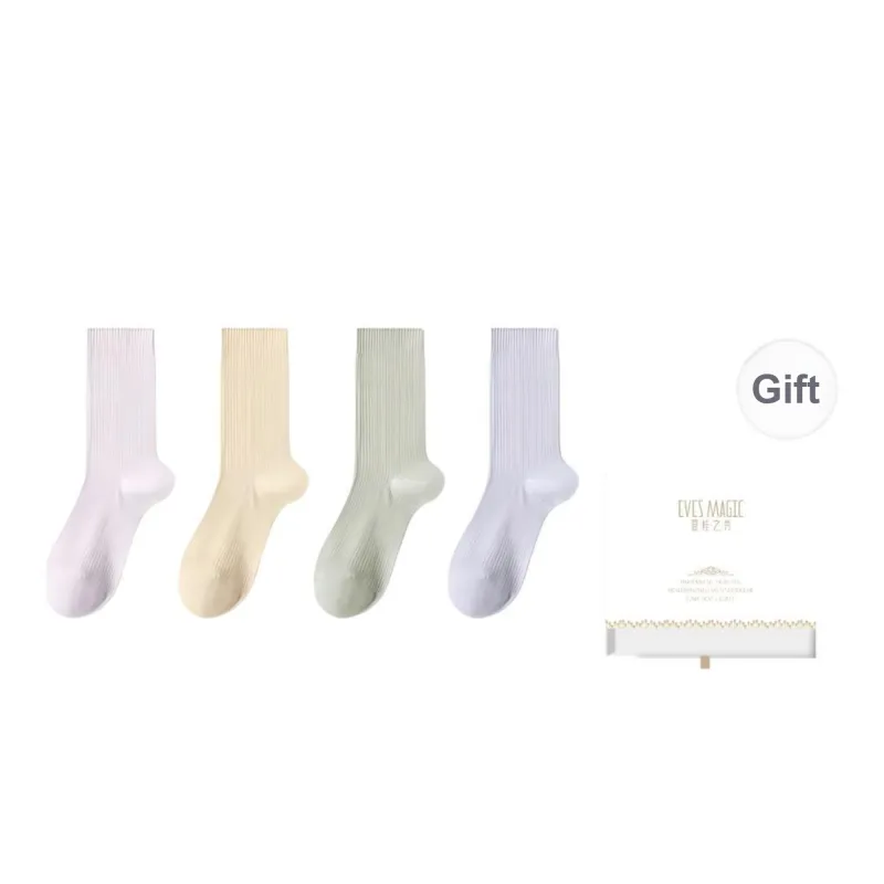 XIA.WA.ZHI.XIU Mid Calf Socks Women's Box 4 Pack-30