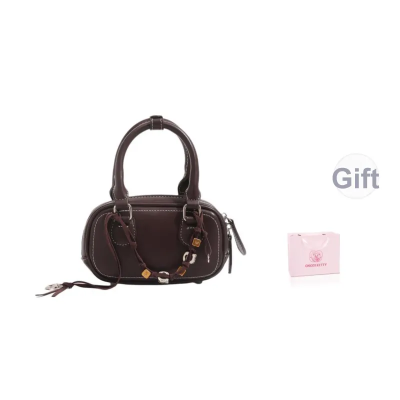 Pivsnu Synthetic Leather Shoulder Bag, Crossbody Bag, Handbag Women's Cream Yellow/Dark Chocolates-3