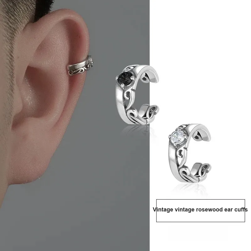 ZWU Titanium Steel Clip On Earrings Unisex-13