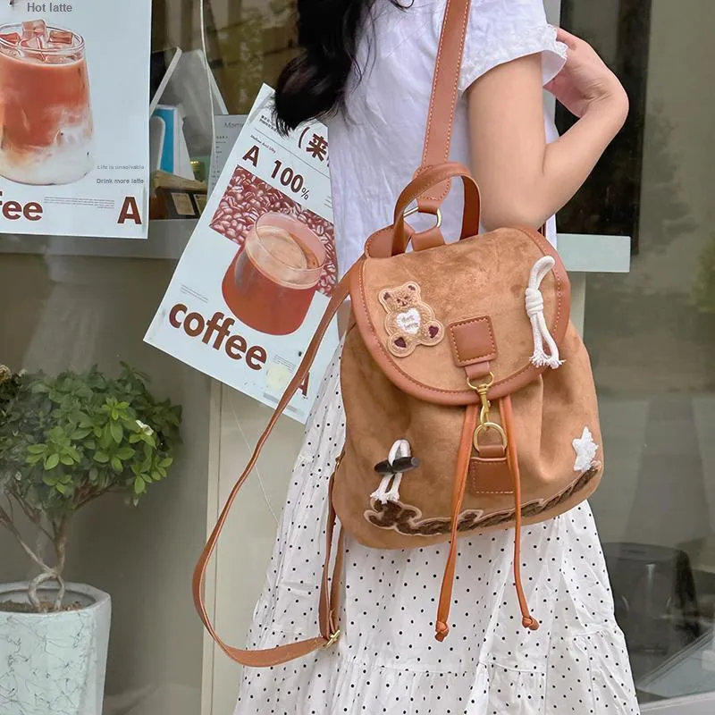Morellybear Backpacks Brown-3