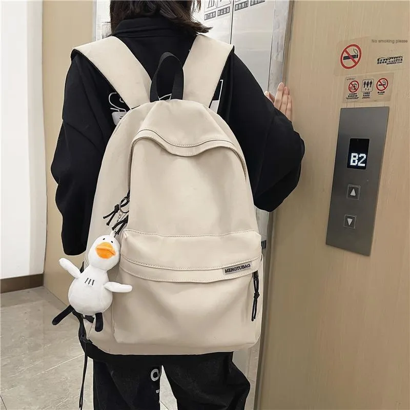 Travel Nylon Backpack Unisex Black/White/Blue/Pink-12