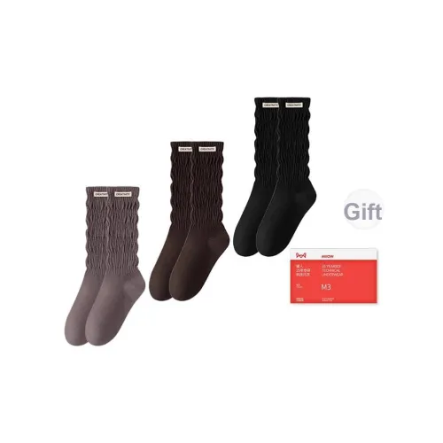 MIIOW Trend Party series Колено Высокие Носки Женские Сумка для покупок 3 упаковки