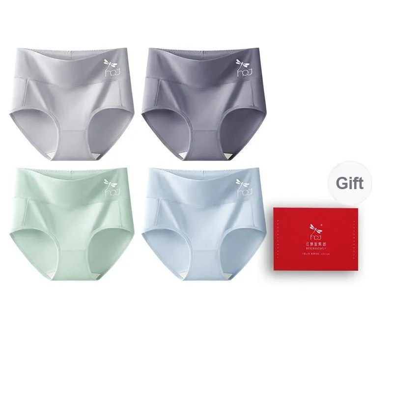 RED DRAGONFLY Cotton Panties Women's 4 Piece Gift Box Sets-11