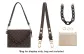 (Litchi Grain Brown 65-113cm Shoulder Strap) 26 Toiletry Bag Modified Set