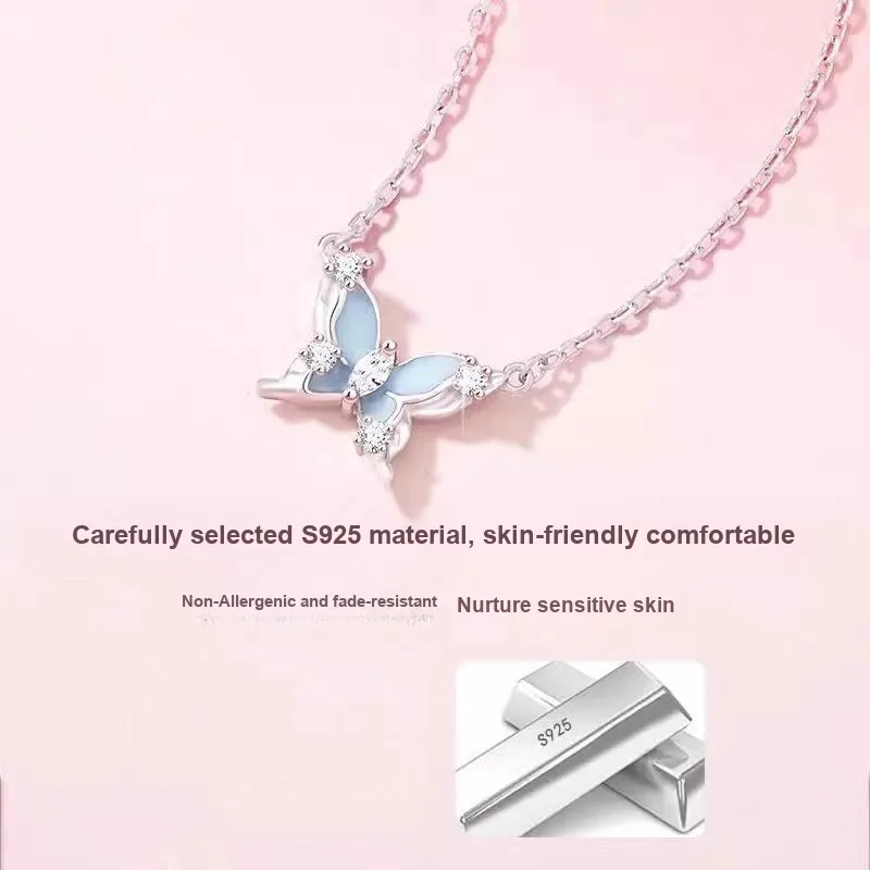 Lang Wind S925 Silver Necklaces Women's-3