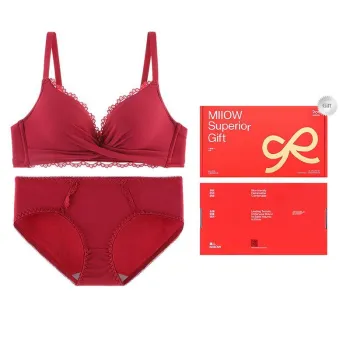 MIIOW Underwear Set Women's Gift Box Set Red
