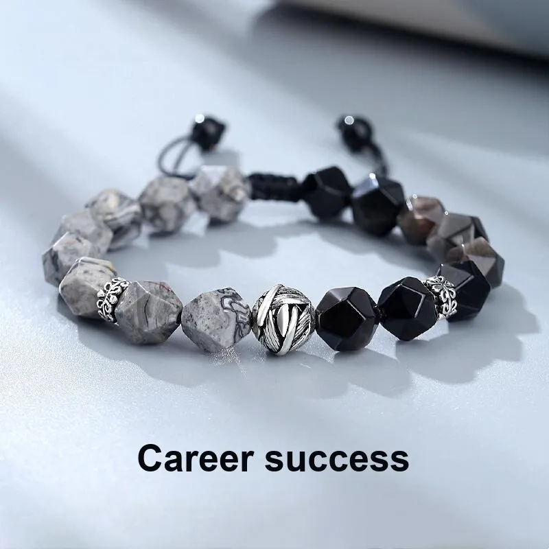 PINK U Obsidian Bracelets Men's-4