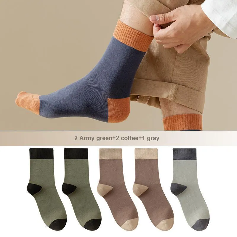 Lan Miao Mid Calf Socks Men's 5 Pack-7
