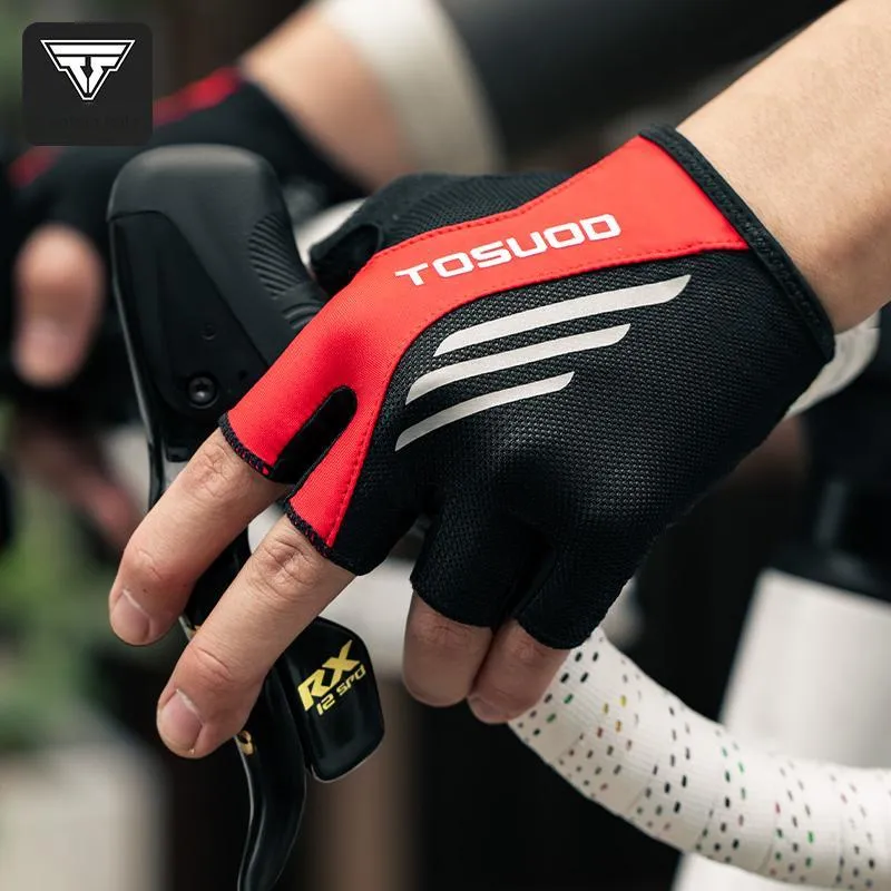 TOSUOD Cycling Gear Cycling Half finger Gloves Outdoor Sports Unisex-9