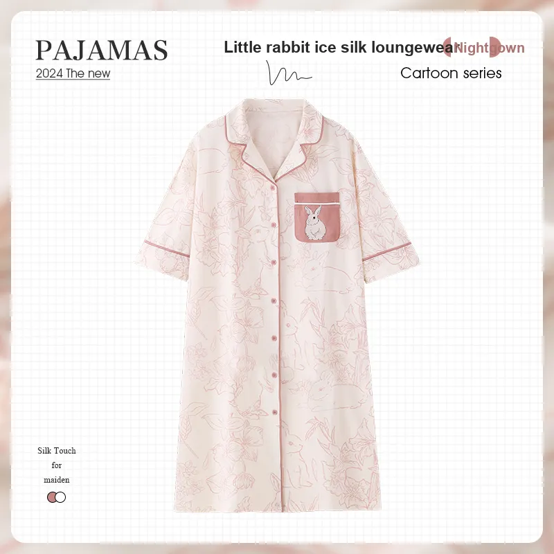 Han Ziduo Nightgown Women's Light Pink-1