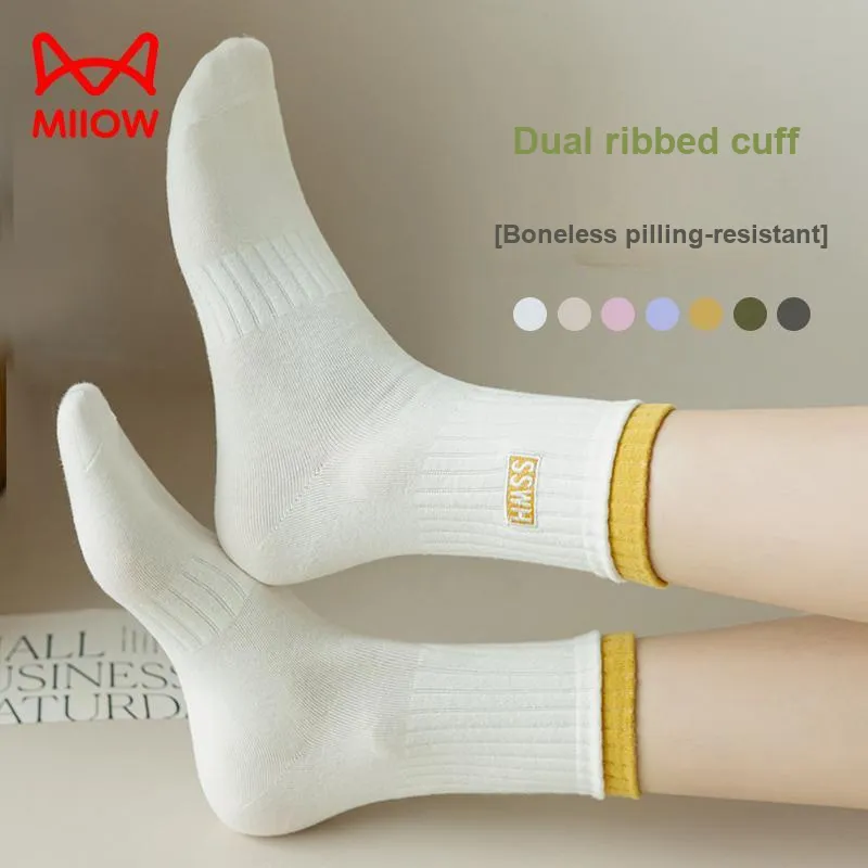 MIIOW Mid Calf Socks Women's Combo Set-13