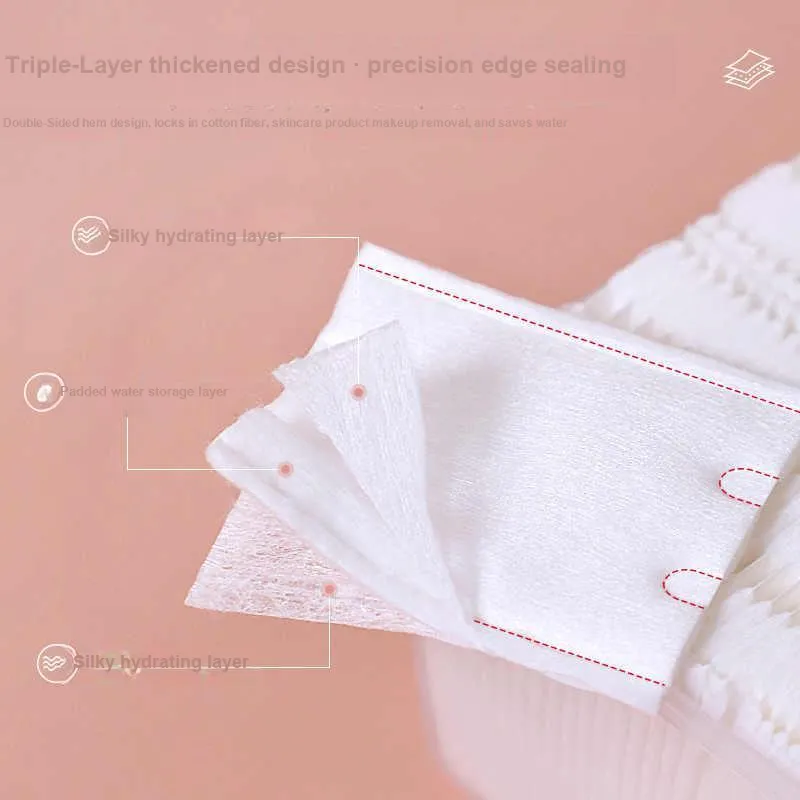 KINEPIN Thickened Rolled Edge Facial Cleanser Makeup Cotton Convenient To Carry-1