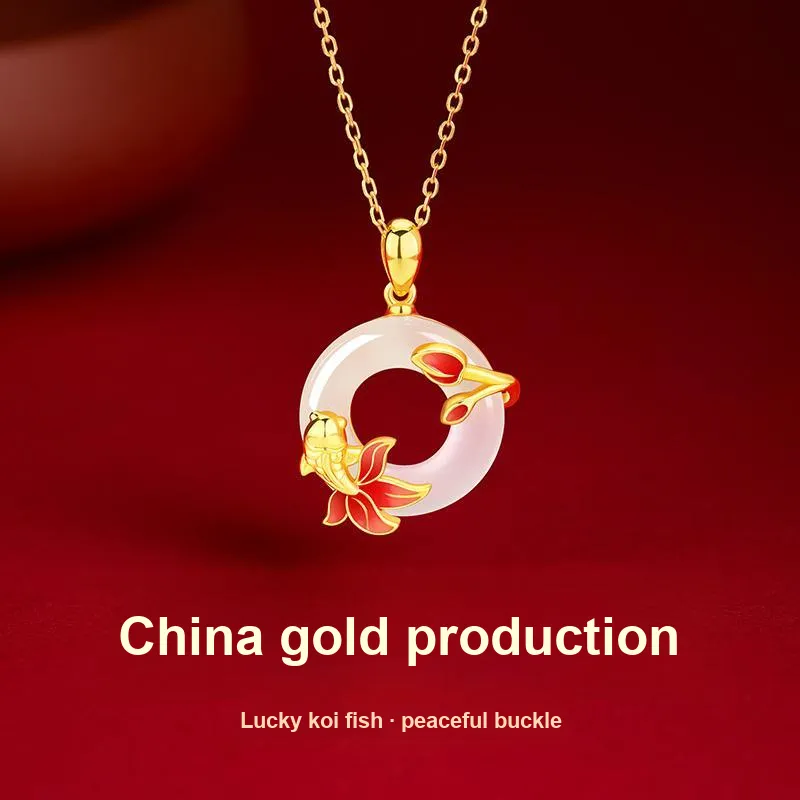 Central Fashion Natural Chalcedony Necklaces Women's-1