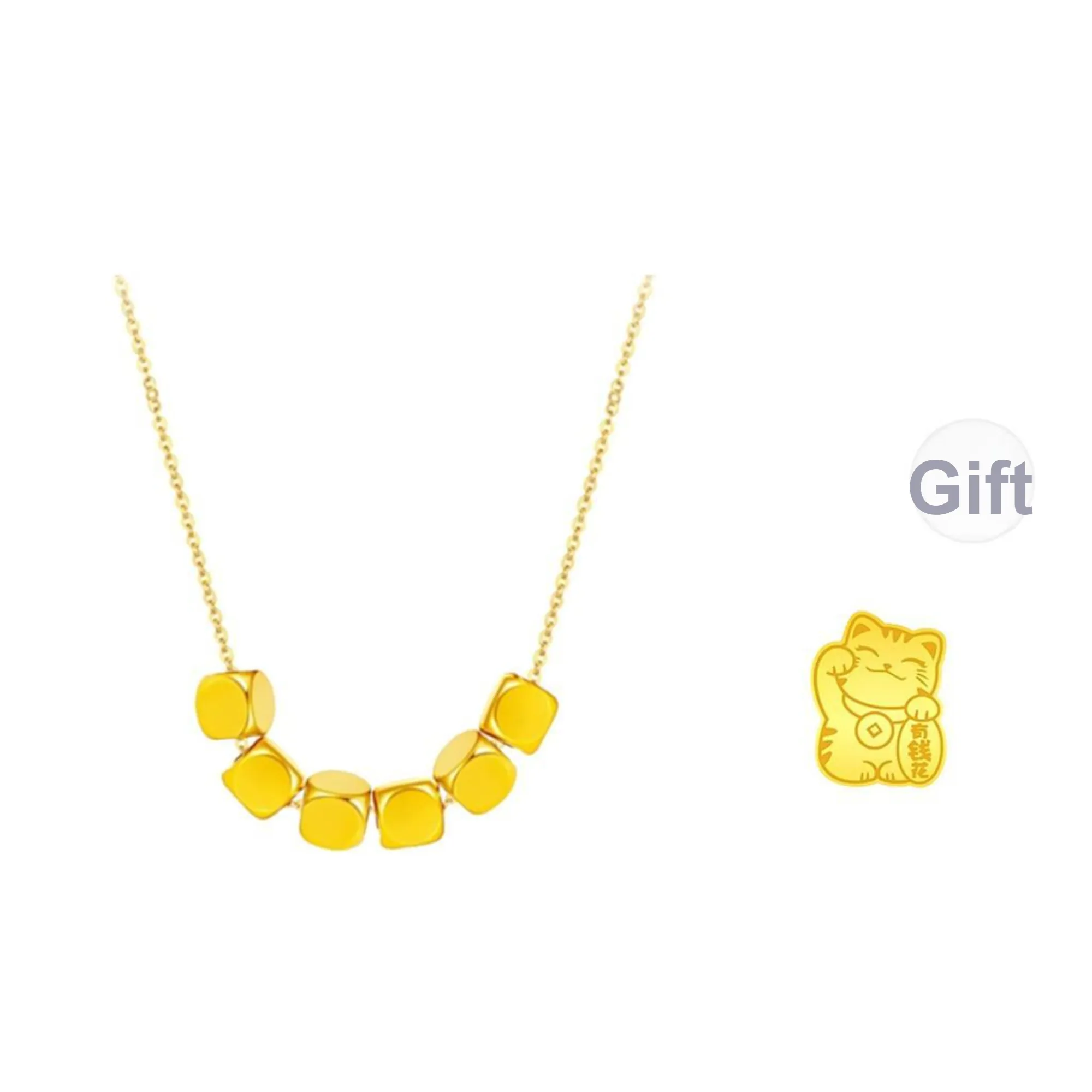 CHINA GOLD Solid Gold Necklaces Women's