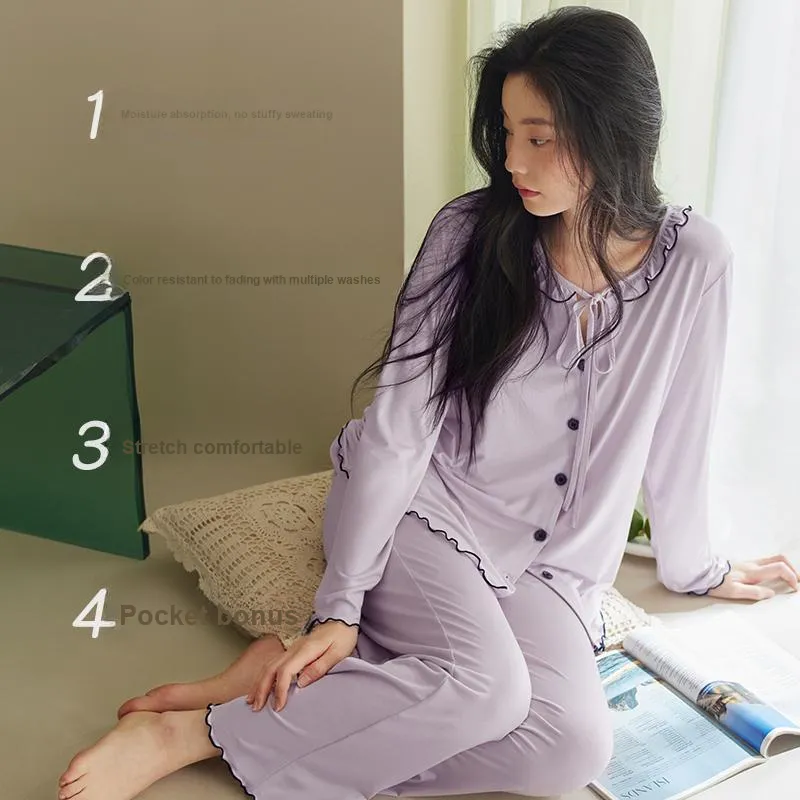 Xuan Liang Pajama Set Women's Gift Box Set Ice Taro Purple-2