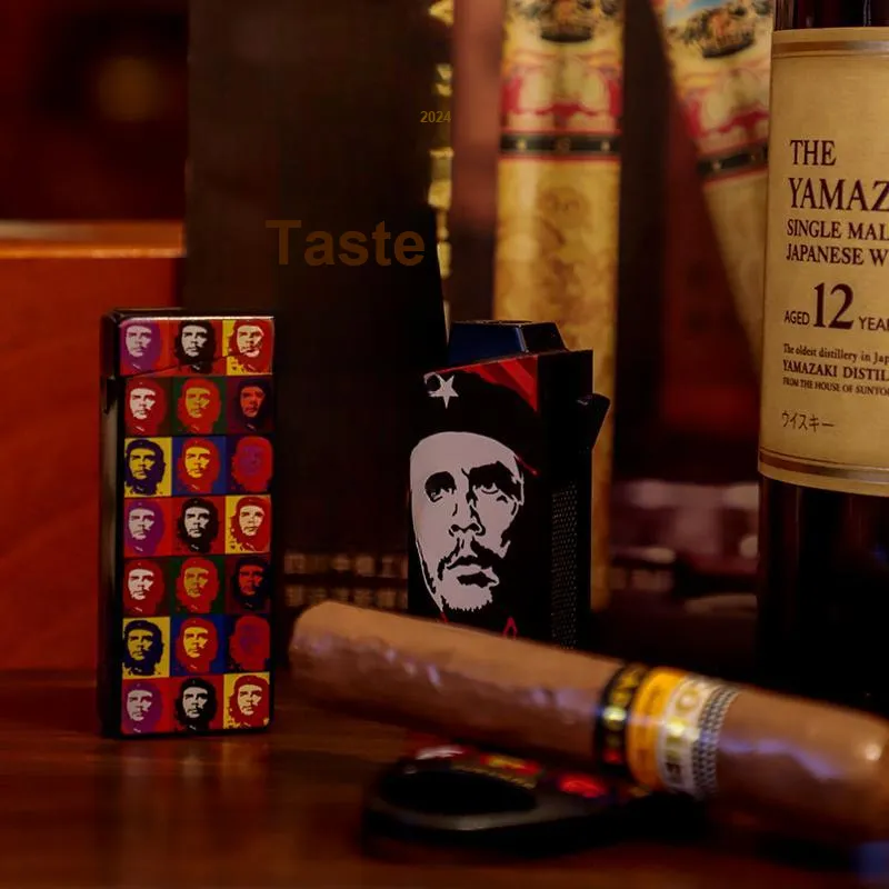 GUEVARA Cigar Tool Set, Sharp And Smooth Cigar Cutter With Blue Flame Lighter, Gift Box Set-1