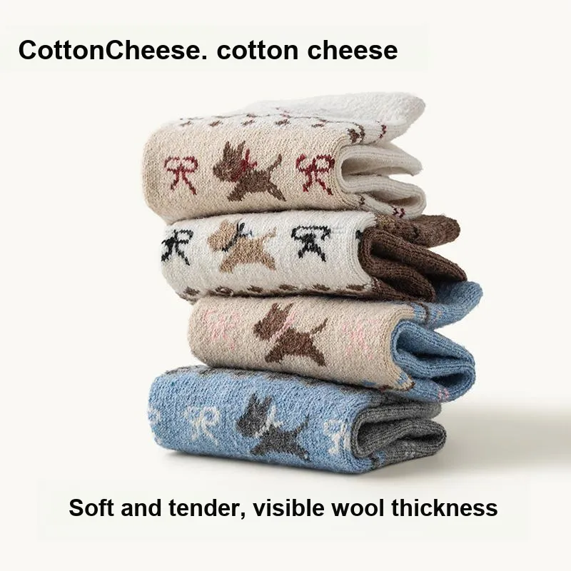 COTTON CHEESE Mid Calf Socks Unisex 3 Pack-8