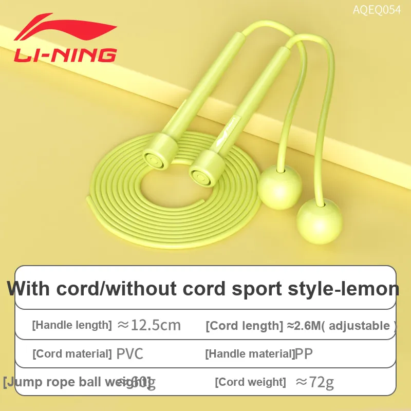 LiNing Aerobic Fat Reduction Non Countable Jump Ropes Adults PVC Rope PP Controller-30