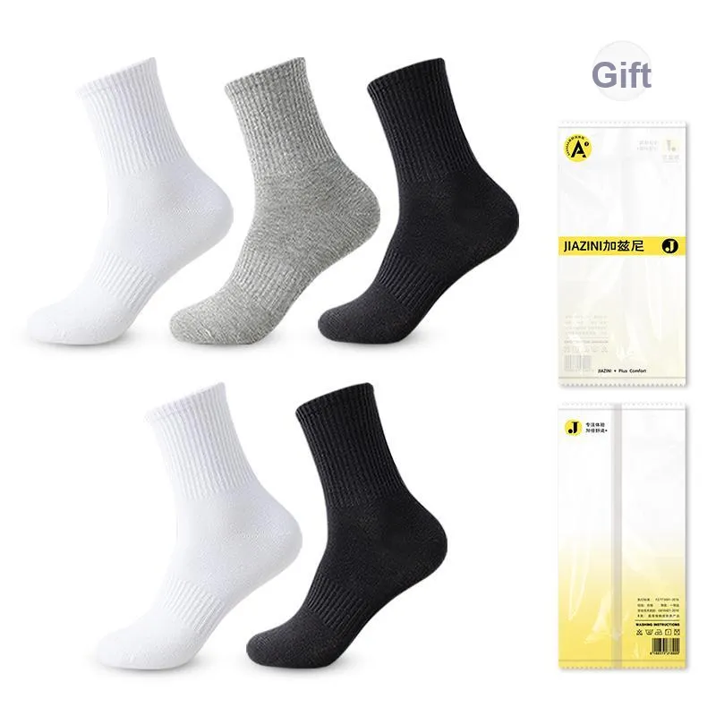 JIAZINI Mid Calf Socks Men's 5 Pack-35