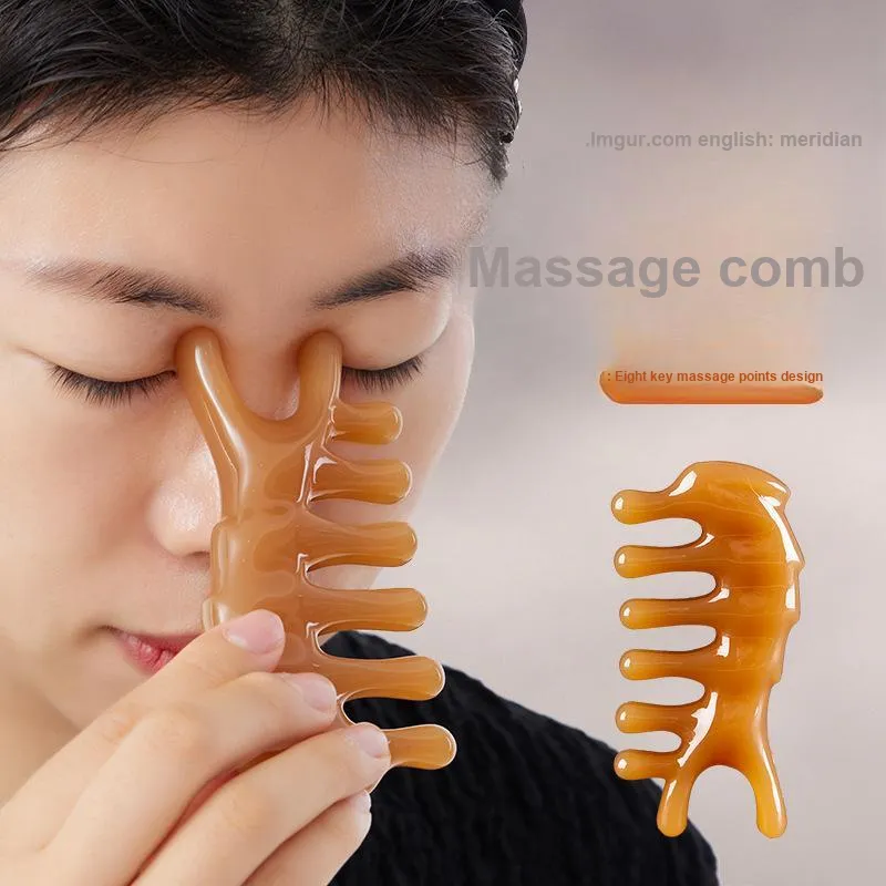 JINGLINGLONG Resin Nose Scraper Facial Massager Beauty Tool Face Scraper Skin Smoother Warm And Gentle-3