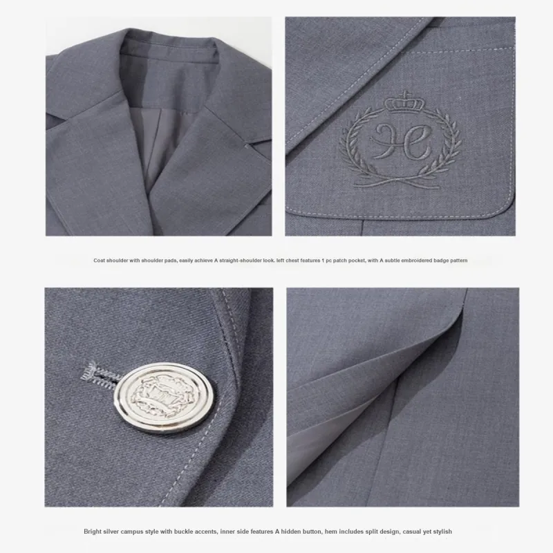 Like The Age Of Water Business Suit Women's Gray-3