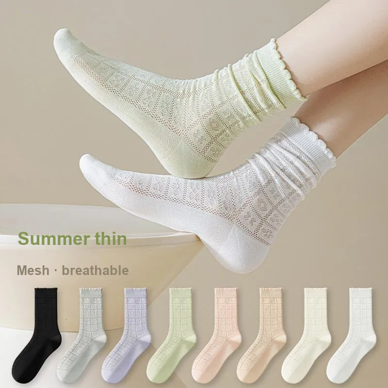 MIIOW Mid Calf Socks Women's 5 Pack-8
