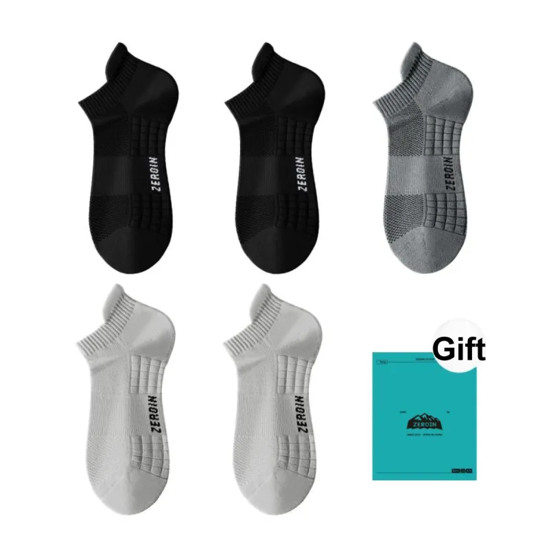 ZEROIN Ankle Socks Unisex Shopping Bag 5 Pack-47