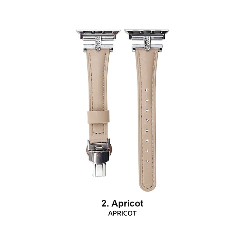 Vobafe Watch Band Apple Compatibility Waxed Leather Material-3