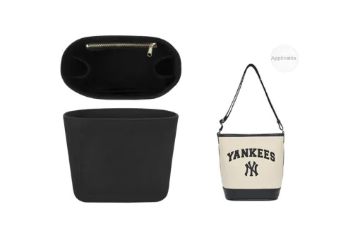 Kim Yeon-sha Bag Accessories MLB Letter Bucket Bag Inner - Black