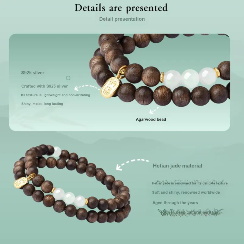 LAOMIAO Hetian Jade Bracelets Pale Greenish White Jade Women's-2