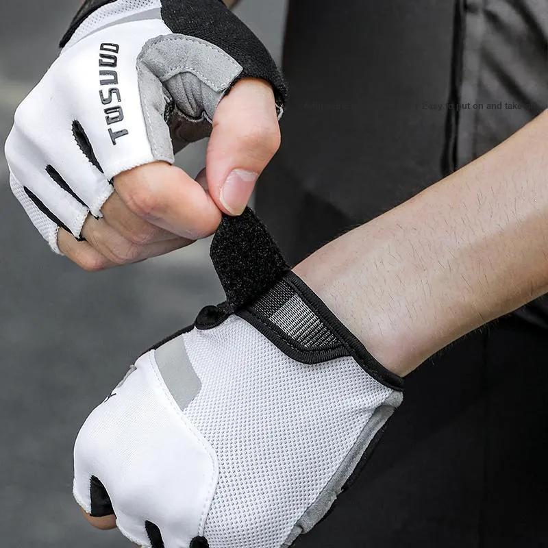 TOSUOD Cycling Glove Outdoor Unisex Back Of Hand Nylon Lycra Fabric; Polyester, Elastane White/Black/Brown-5