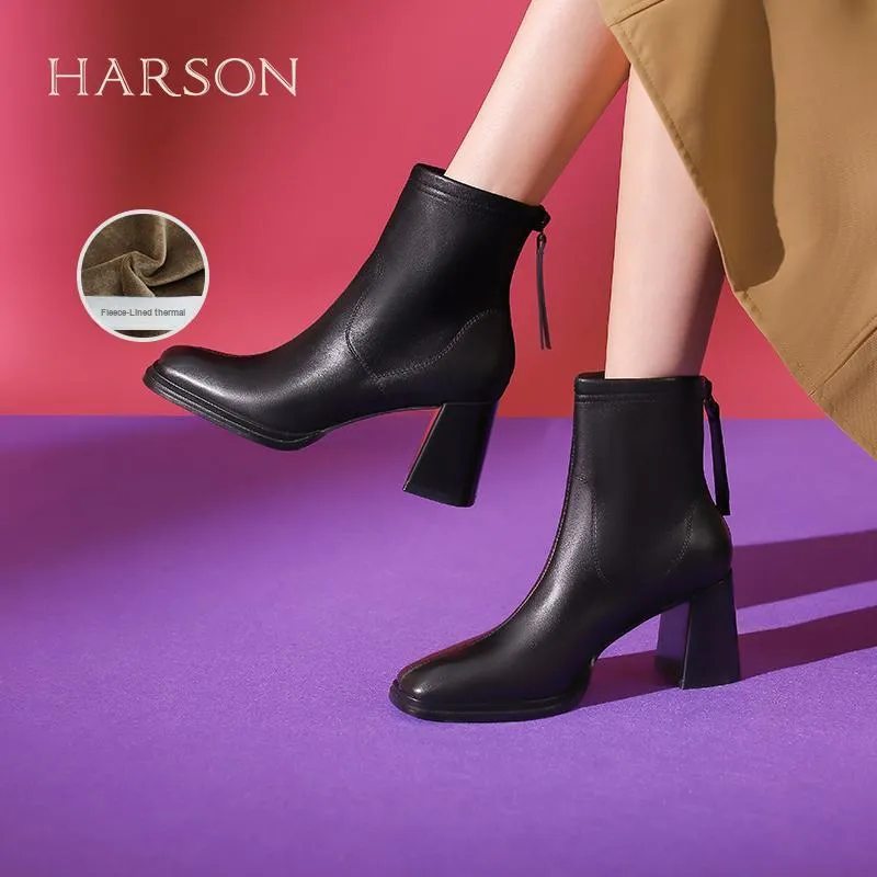 HARSON Ankle Boots 7.2cm Women's Black-10