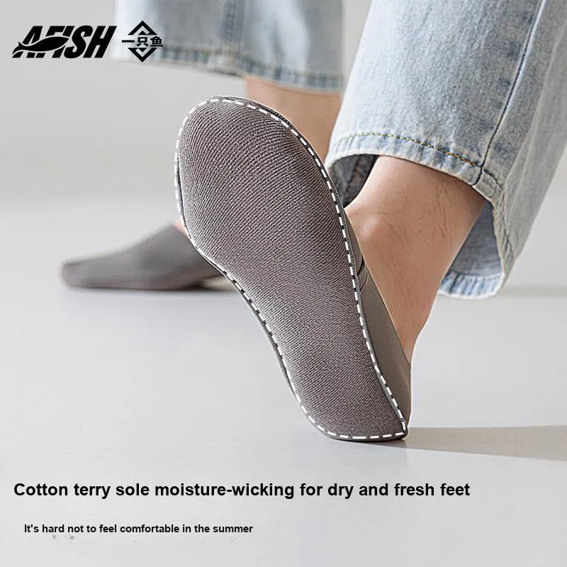 AFISH No Show Socks Men's 5 Pack Shopping Bag-14