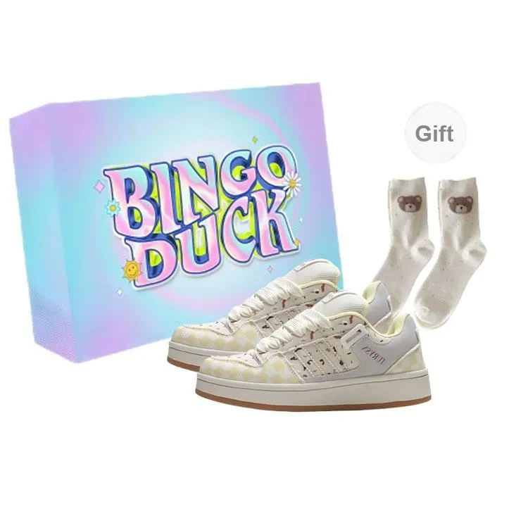 BINGO DUCK Skateboard Shoes Women's Yellow-12