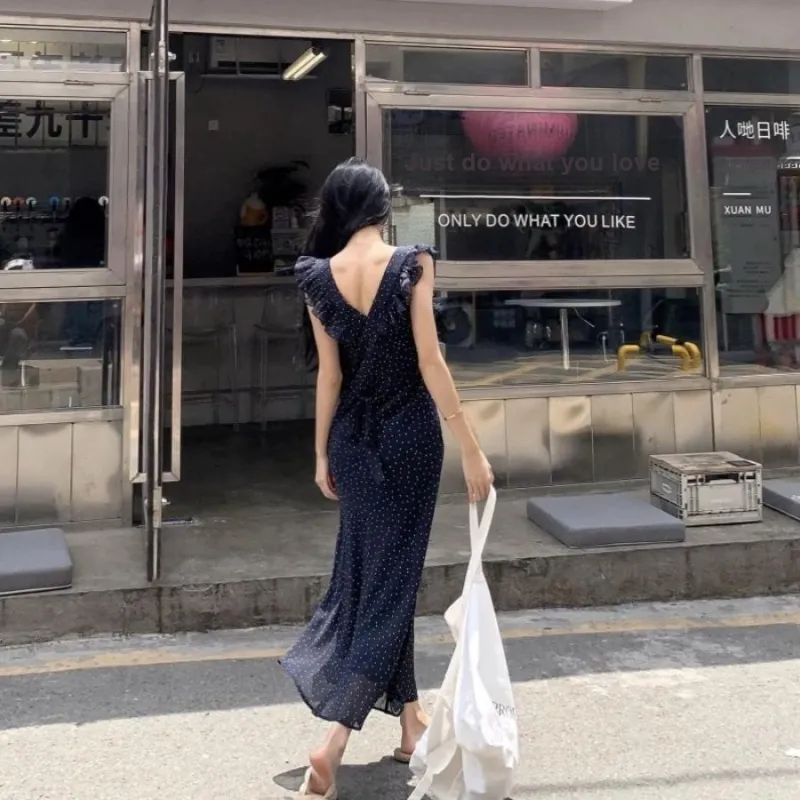 Vine Color Sleeveless Dress Women's-20