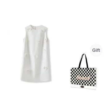 STARFEI Sleeveless Dress Women's White