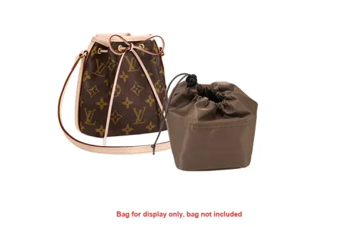 Luxury Care Artisan Workshop Nylon Bucket Bag Straps Women's Brown/Black