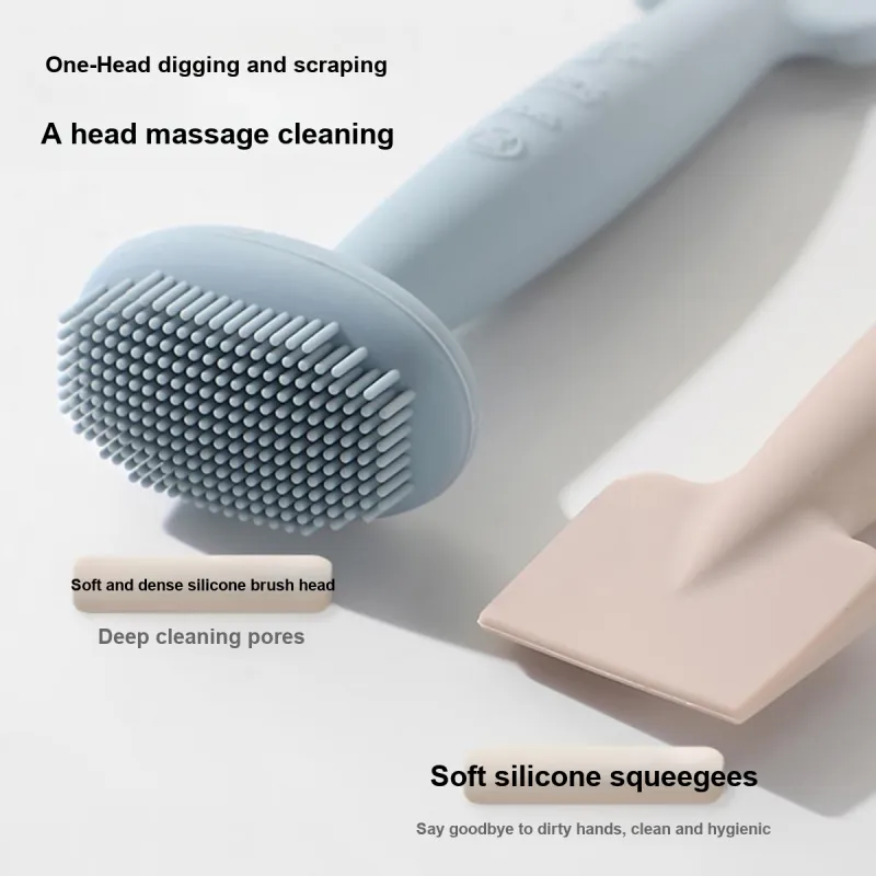 LMLTOP Clay Mask Application Cleaning Massage Facial Cleansing Brushes Dual Head Mask Brush-14