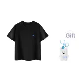 Women's Black Cropped (Comes with Happy Puppy)