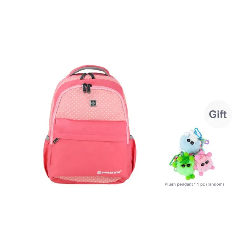 SUISSEWIN Fabric Backpack Regular Unisex Blue/Pink-10