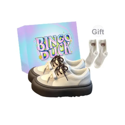 BINGO DUCK Slip-resistant Abrasion-resistant Low-top Skateboard Shoes Women's Dark Brown BINGO DUCK Противоскользящие Износостойкие Низкие Кроссовки для скейтбординга Женские Темно-коричневые