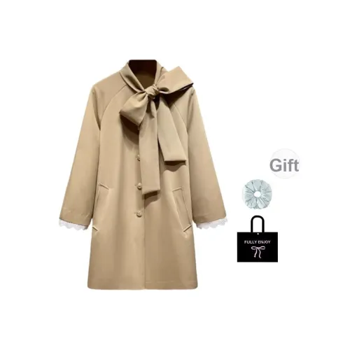 M MAICCO Хаки с подкладкой в комплекте с резинкой для волос + эксклюзивной коробкой женский тренч