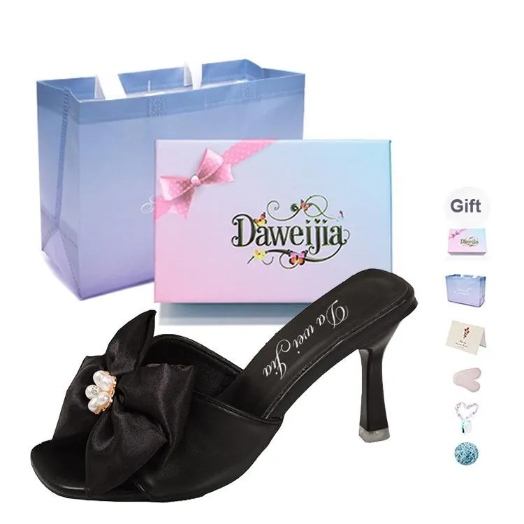 Dawei's House Rubber Sole Slip Resistant Quick Dry Slide Slippers Women's Gift Box Set-15