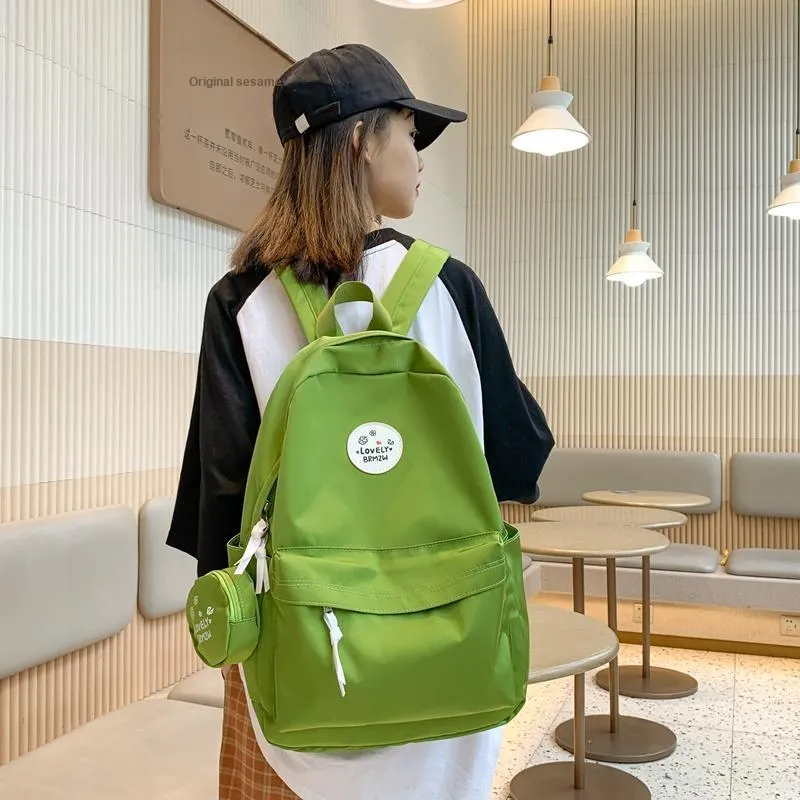 Yalu Nylon Backpack Regular Unisex White/Black/Ginger Yellow/Green/Dark Blue/Red-20