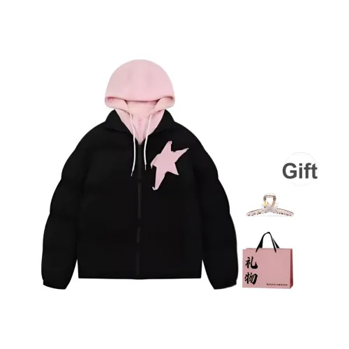 BAIDAIFEI Черный В комплекте с заколкой-крабиком + эксклюзивная сумка для покупок унисекс пуховики