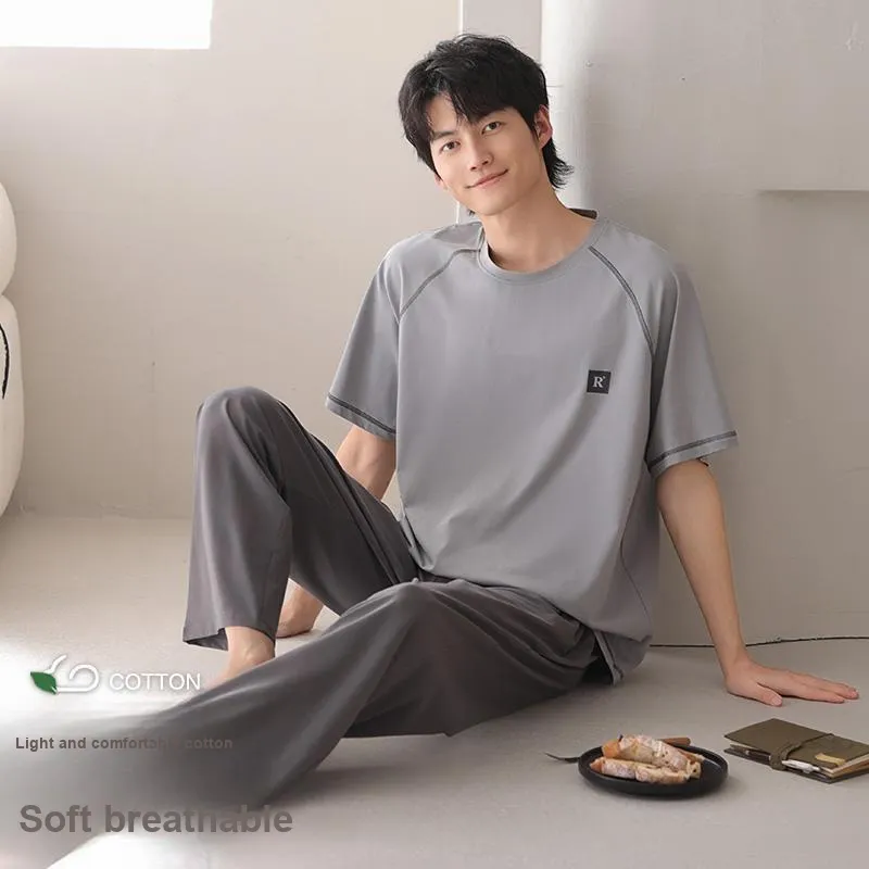 XIA.WA.ZHI.XIU Pajama Set Men's Gift Box Set Image Color-6