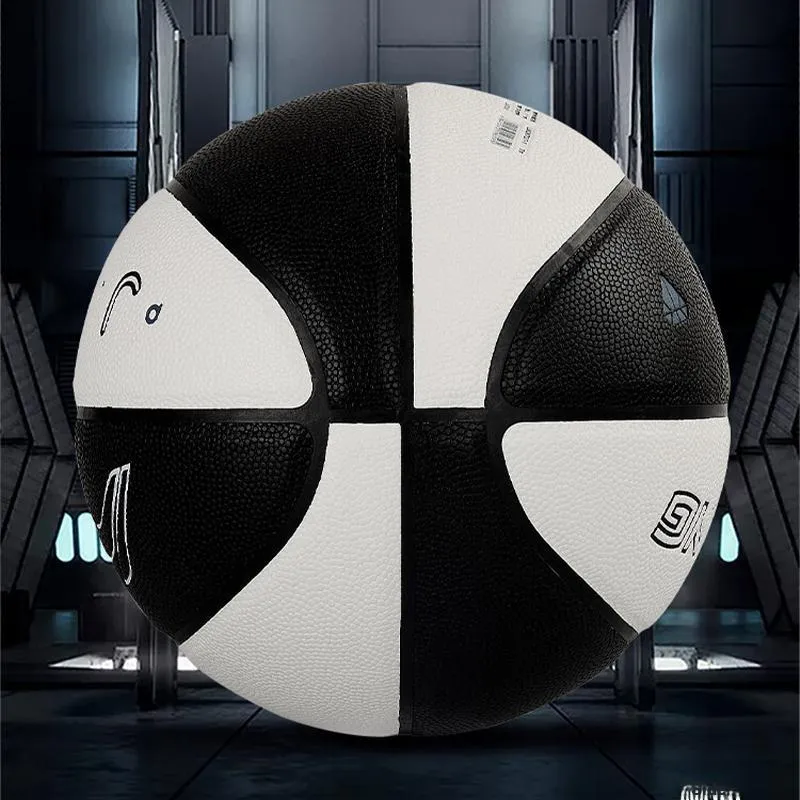 LiNing PU Basketball Black White Multicolor Size 5 Training Kids'-5
