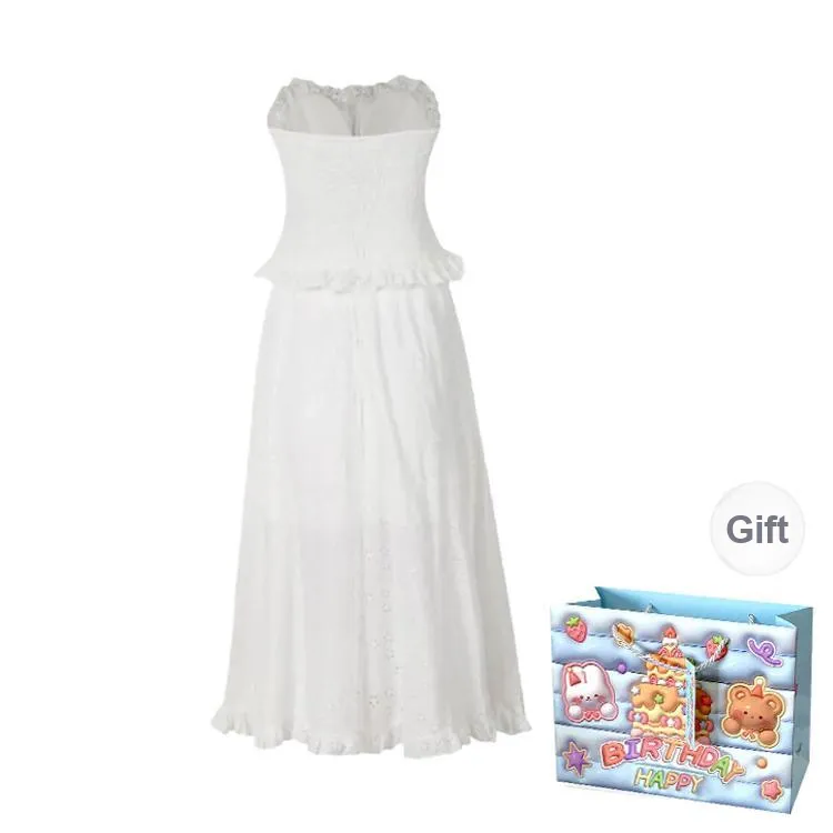 Gentle Welcome Skirt Set Women's White-1